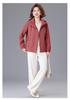 Stylish Hooded Windbreaker: Elegant Plus-Size Coat for Middle-Aged & Elderly Women, Perfect for Mother’s Day