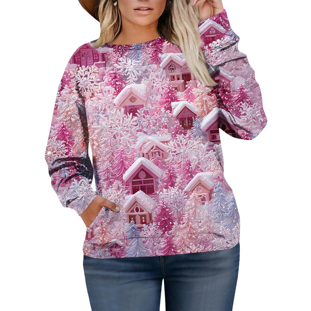 Christmas Sweatshirts For Women Sweater Cute Shirt Fall Pullover Top