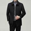 Firstview Men's Business Casual Mid-Length Wool Blend Overcoat FV24D1112