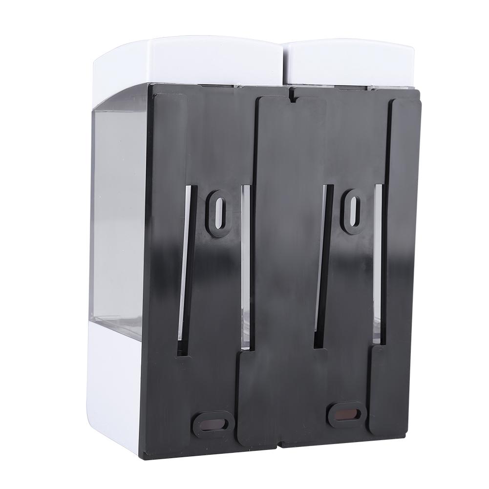 2x350ml Bathroom Wall Mounted Soap Shampoo Box Sanitizer Dispenser Lotion Liquid Pump