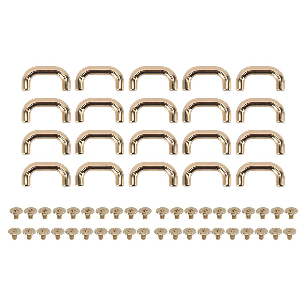 20 Sets U Shape Ring Buckles 5.5mm Crossed Screws Arch Bridge Handle Hardware for Purse Handbag