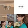 Modern Fashion Asymmetric Teardrop Earrings For Women Silver Alloy Design