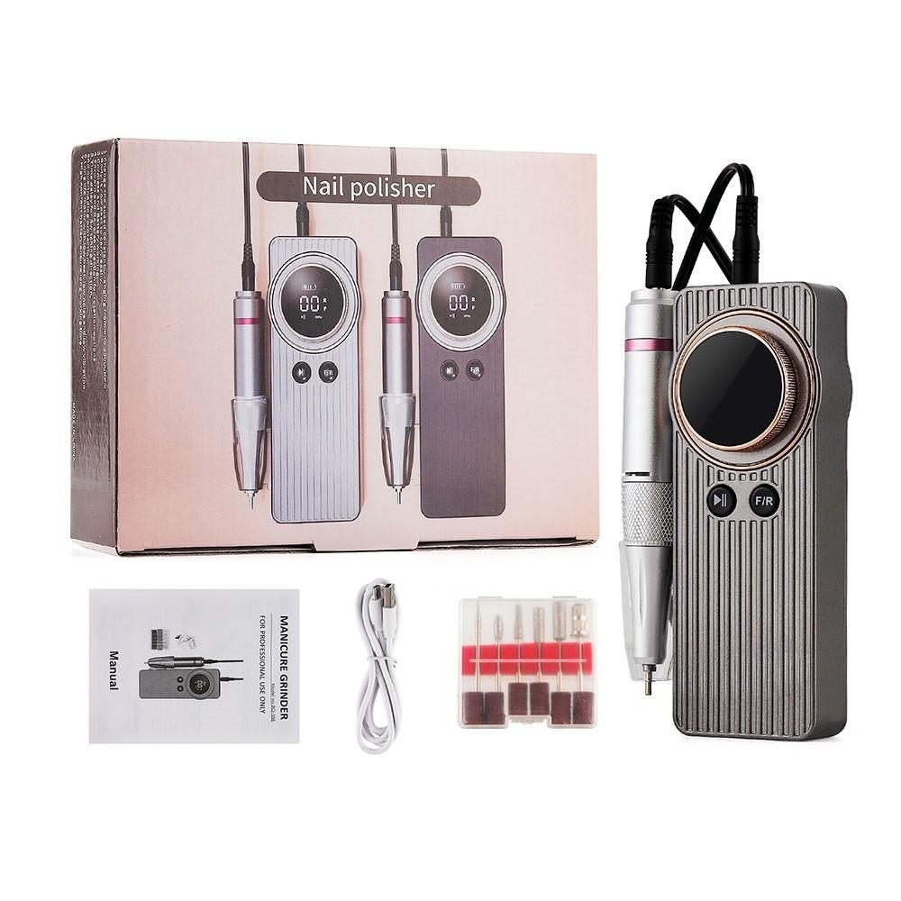 35000RPM Portable Nail Drill Exfoliation Remove Calluses Nail Removal Polisher Low Noise LCD Display Nails Beauty Tools