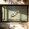 Yousheng Cartoon Cat On The Tree Branch Window Cling, Cute Watercolor Cat Butterflies Plants Window Sticker for Kids Room Bathroom Living Room
