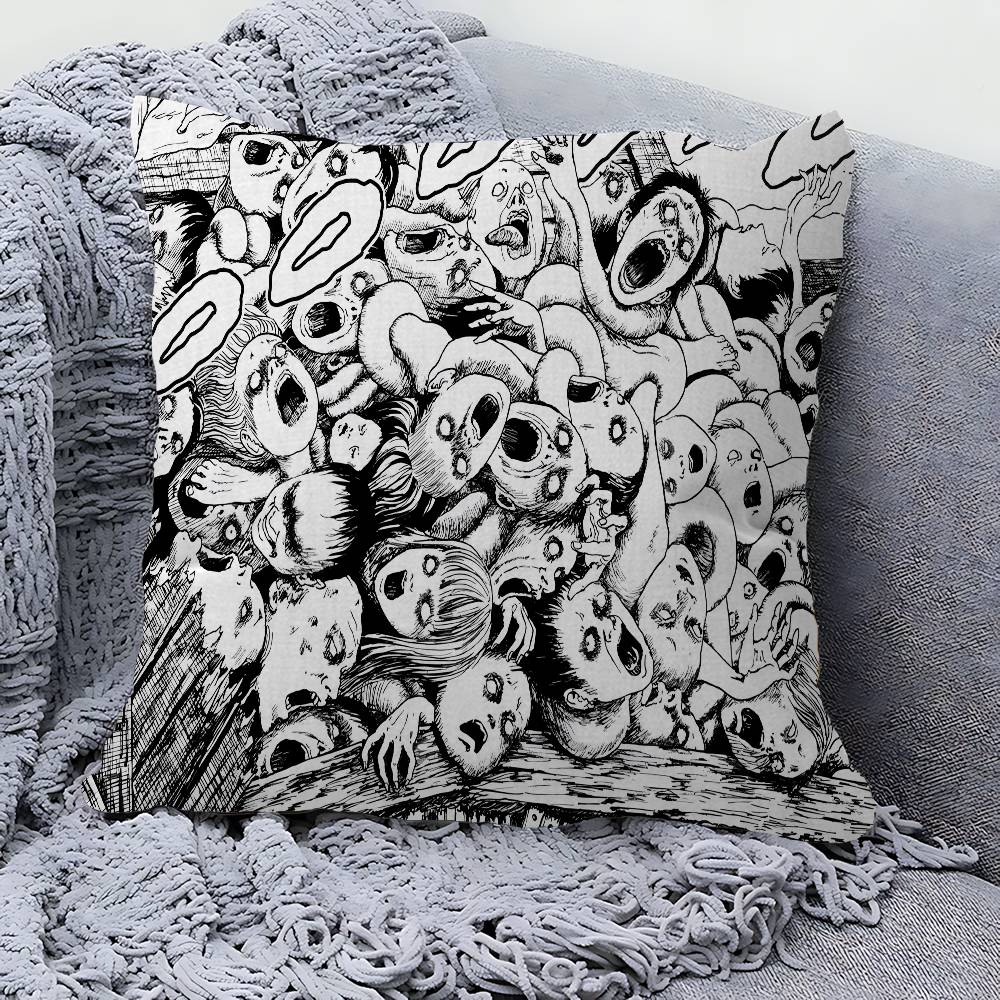 Junji Ito Cushion Cover Pillowcase Upholstery Sofa Throw Pillow Home Decor Pillowcas