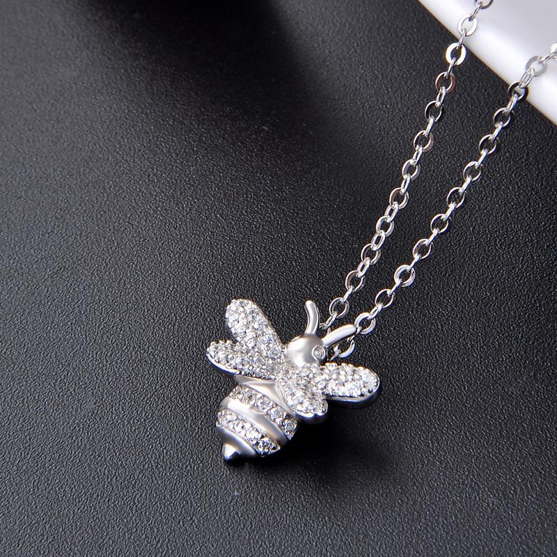 Lindon 925 Sterling Silver Classic Women Necklace Pendant Zircon Fashion Gift