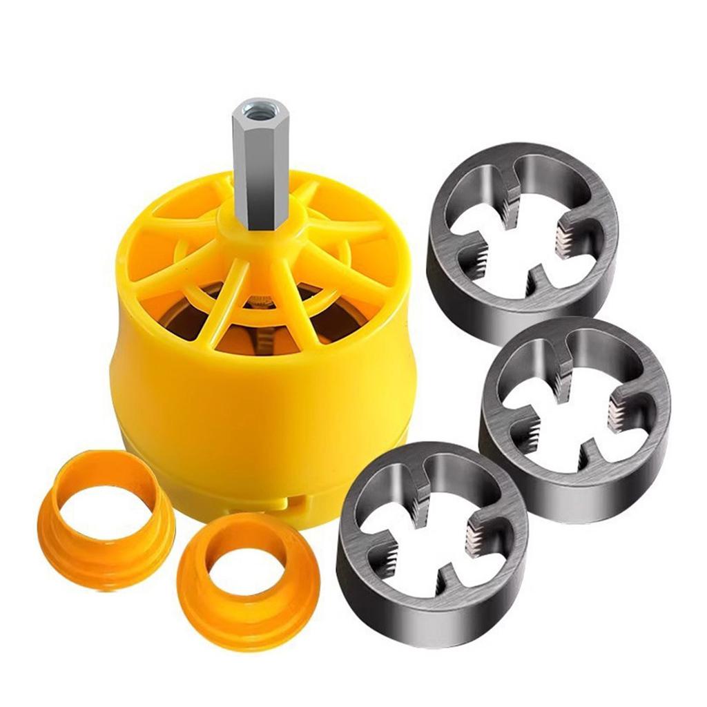 Set de 7 Piese Instrument de Făcut Filete Set Matriță pentru Filetat Țevi din Plastic Instrument de Filetat pentru Instalații Sanitare Matriță pentru Instalații Sanitare Cheie Porttaroz Tap Instrument de Reparare