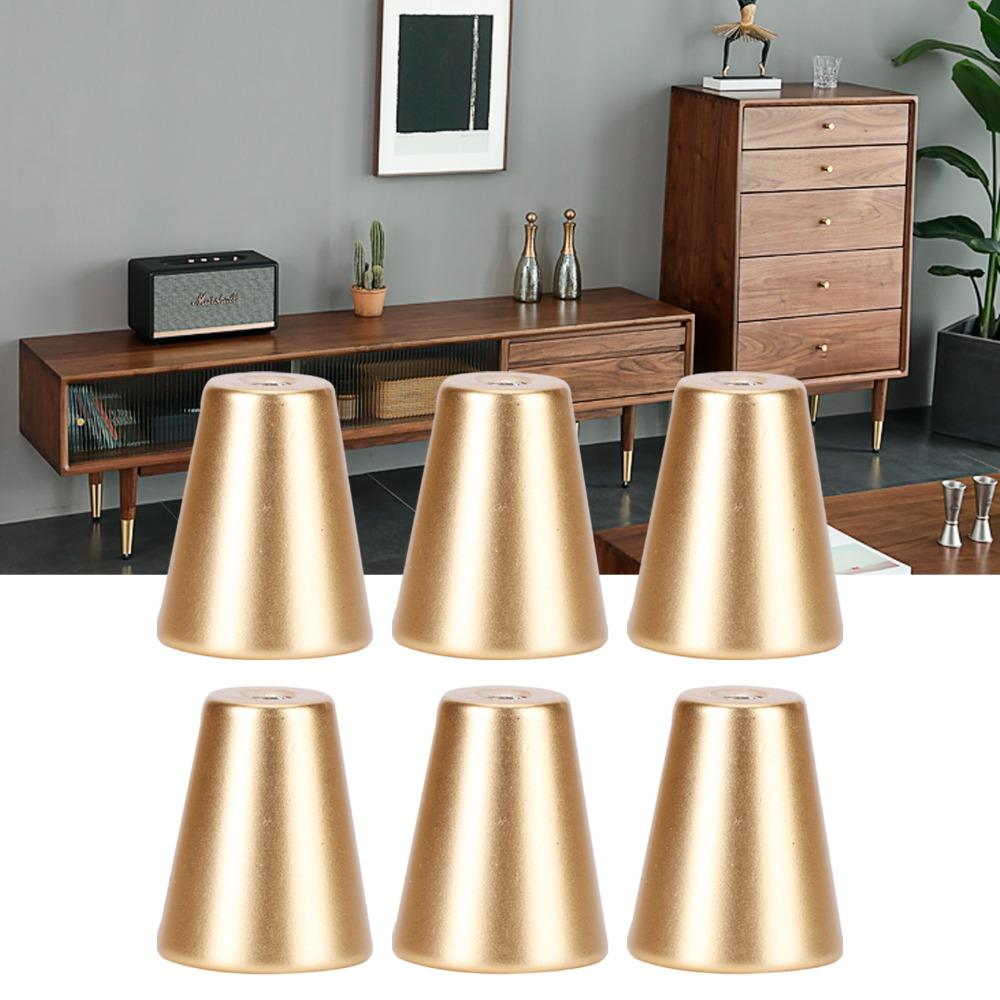 6pcs Cone Shape Cabinet Handles Aluminum Door Handles Modern Drawer Pulls  Cupboards