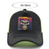 Summer Baseball Cap Outdoor Breathable Mesh Trucker Cap Men Women Printing Skull Snapback Hip Hop Caps Adjustable Visor Cap