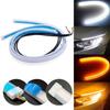 2PCS Start-Scan LED Car DRL Daytime Running Lights Auto Flowing Turn Signal Guide Thin Strip Lamp Styling Accessories Headlight