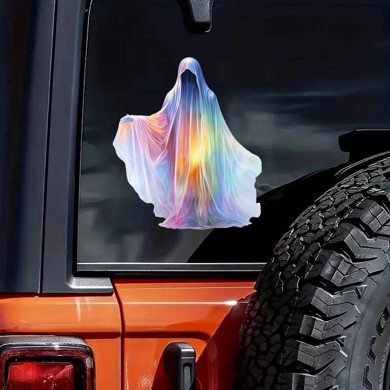Rainbow Ghost Car Stickers Waterproof Vinyl Decals Auto Body Window Bumper Decor Motorcycle Helmet Stickers TM196