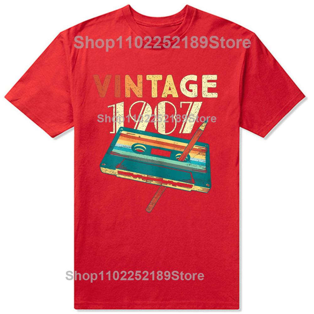 Funny Vintage 1987 Music Cassette 38th Birthday Gifts 38 Years Old Graphic Tshirts Tshirt 100 Cotton Loose Oversized T Shirt