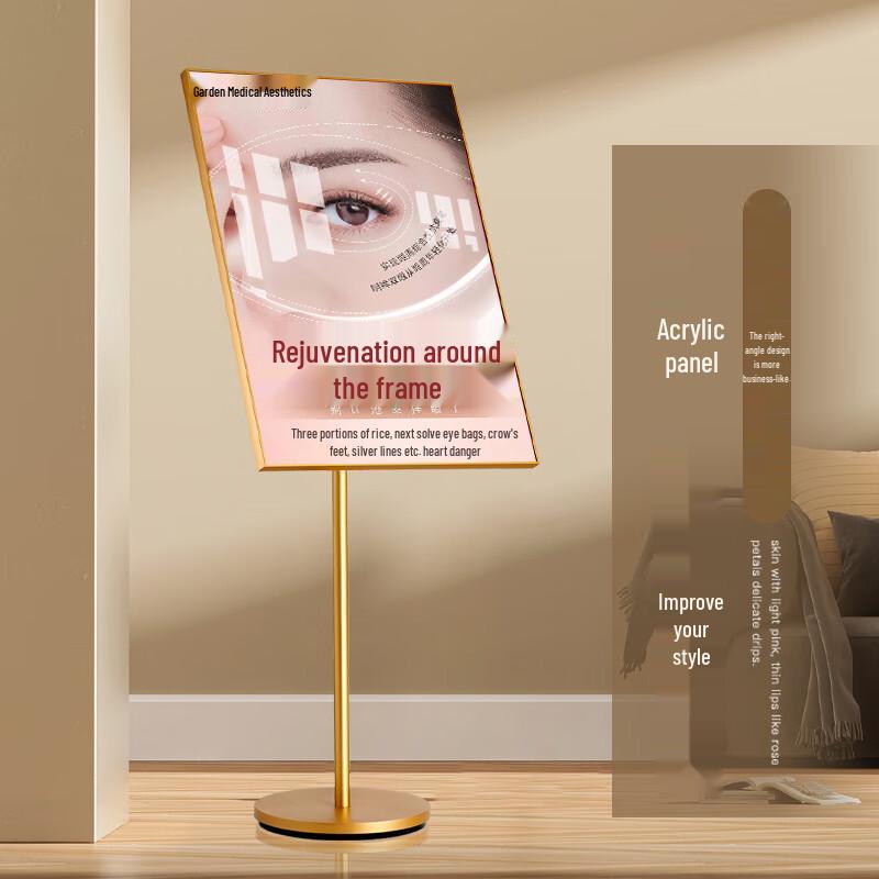 High-End Aluminum Alloy Floor-Standing Display Sign