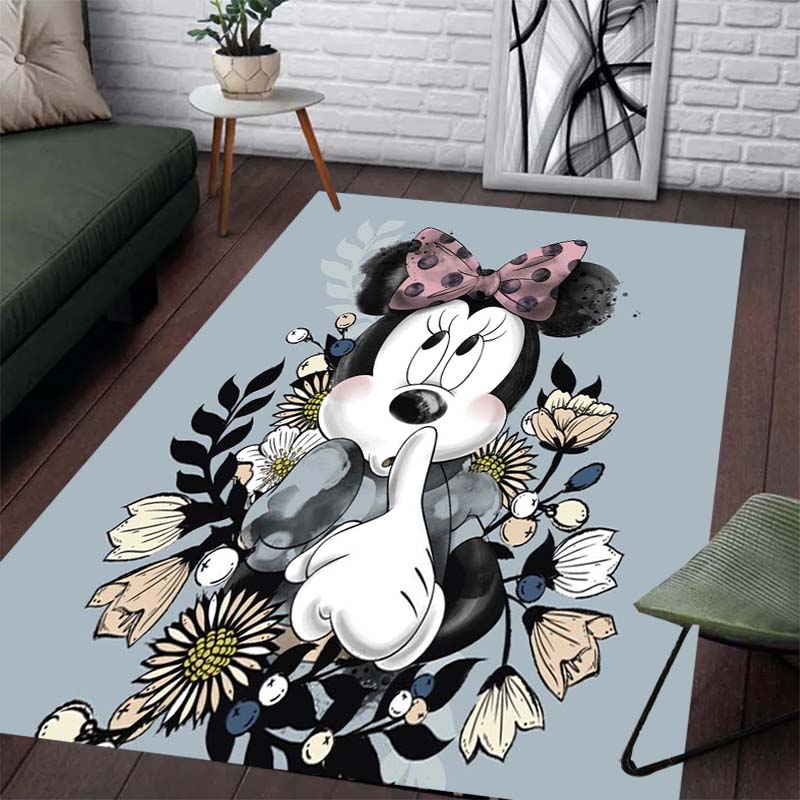 Dancing Mickey and Minnie Print Carpet - Non-slip Kitchen Mat, Outdoor Carpet, Home and Bedroom Decoration, Birthday Gift.