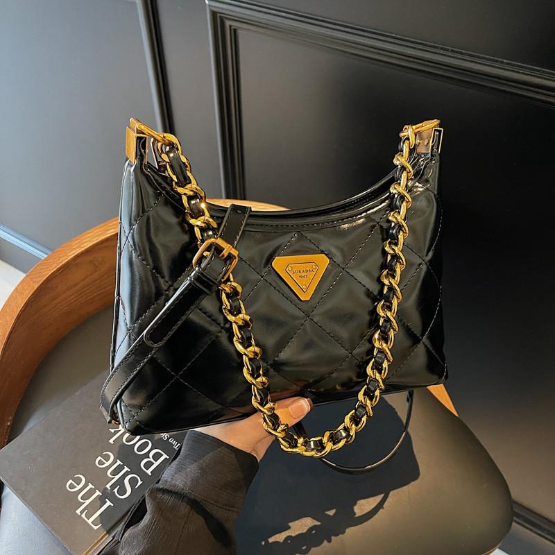 IELGY Diamond Chain Bag Fashionable All-Match Shoulder Messenger Bag