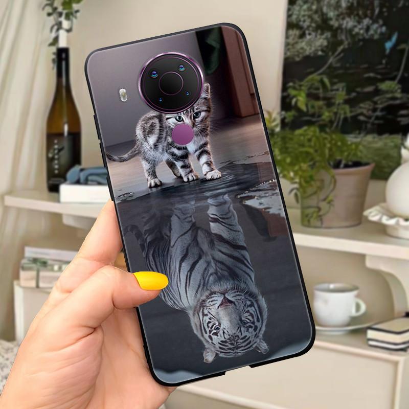 For Nokia 5.4 Case Soft Black Silicone Phone Back Cover For Nokia 5.4 Case Nokia5.4 TA-1333 TA-1340 TA-1337 TA-1328 TA-1325 Cat