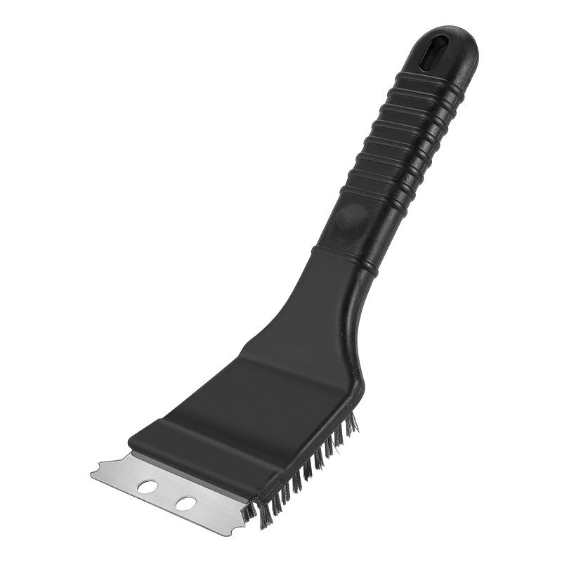 

Multi-Purpose BBQ Grill Cleaning Brush - Stainless Steel Barbecue Wire Brush for Easy Oven and Grill Cleaning 8-inch Steel Wire Round Tail Brush чёрный
