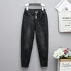 Spring Summer Fashion Women Large Casual Loose Female Elastic Waist Oversize Jean Trousers Jeans Wild Pants
