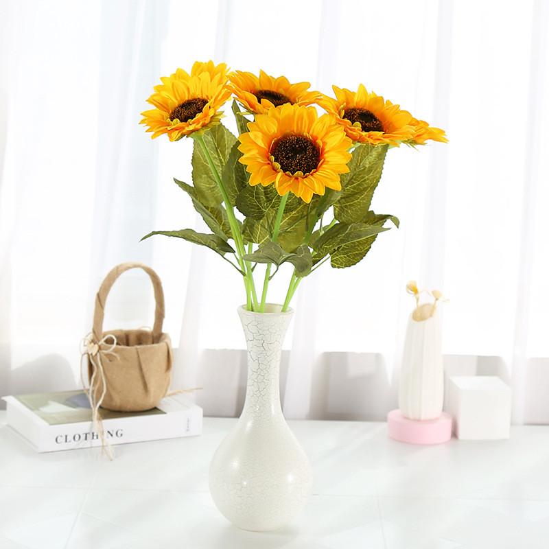 Floral Artificial Sunflower Decoration For Home Interior And Photography Prop
