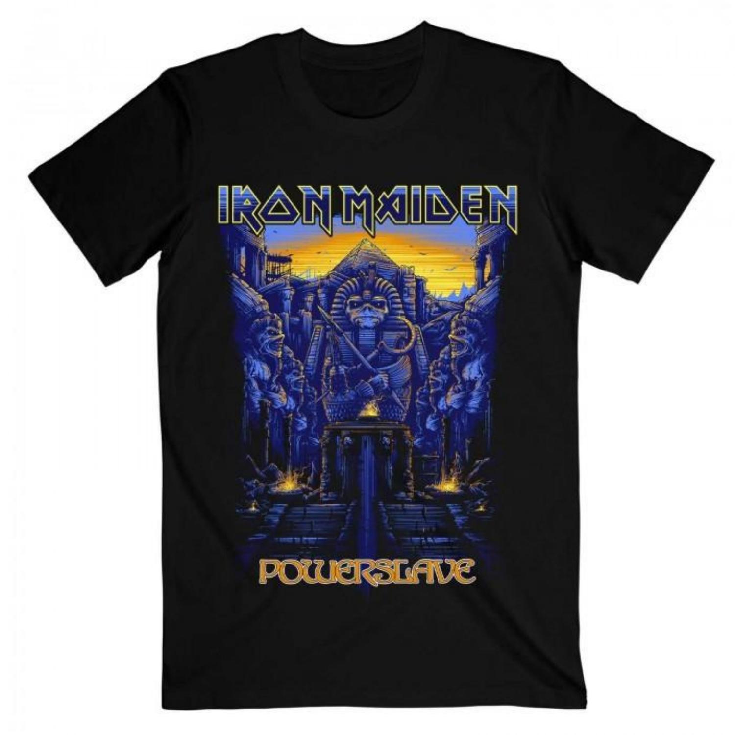 Iron Maiden Unisex Adult Dark Ink Powerslaves T-Shirt S чёрный