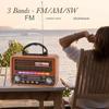 Portable Vintage FM AM SW Radio Retro High Sensitivity Radios Rechargeable Bluetooth TWS  Connection Speaker  TF Card USB MP3 Pl