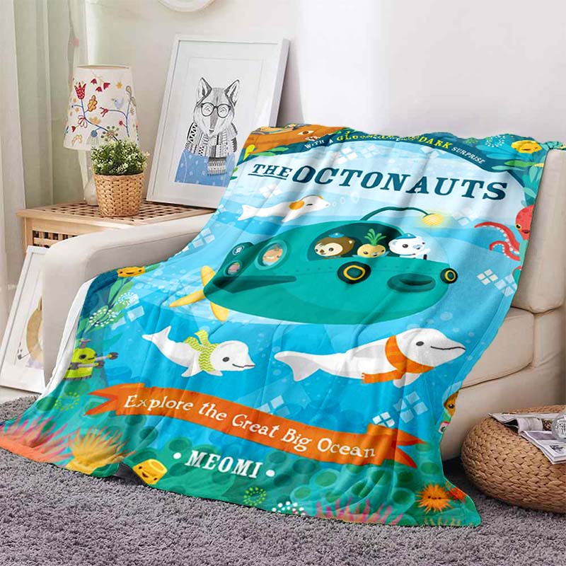 Various styles of Octonauts cartoon cute pattern blankets, 3D printed high-definition sofa blankets, suitable for adults and chi
