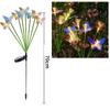 6/8 Head Solar Fiber Optic Flower Light Realistic Decorative Lighting Outdoor Solar LED Light Colored Solar Powered