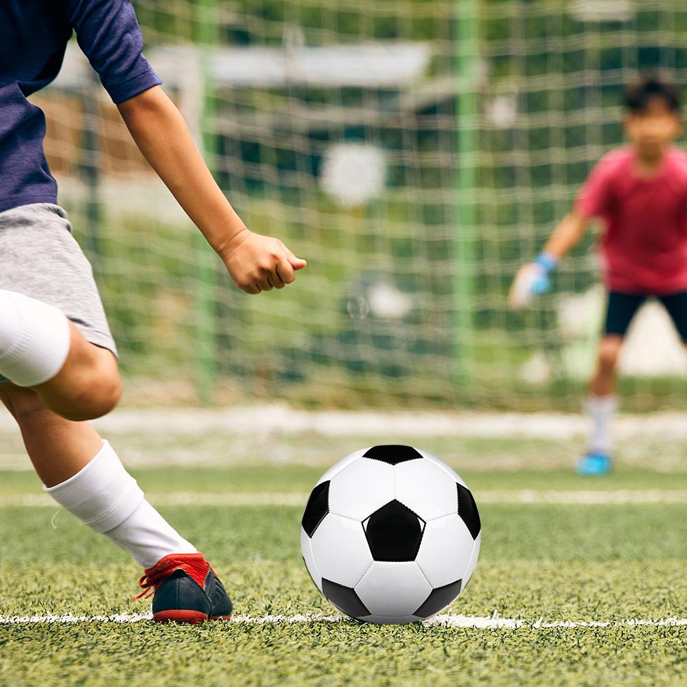 Profesionální tréninkový fotbalový míč velikosti 3, 4, 5 z PU kůže, černobílý, vhodný pro fotbalový trénink, hru, dárek pro děti