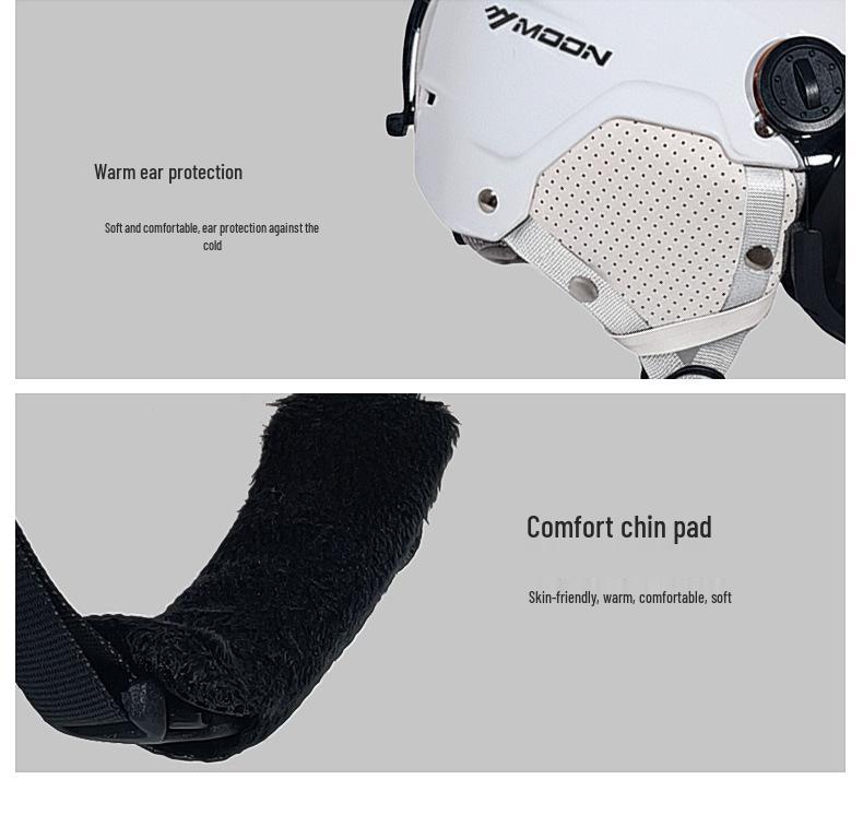 Unisex Ski & Snowboard Helmet with Integrated Goggles