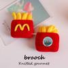 McDonald's Garn Gestrickte Brosche - Niedlicher Cartoon Anhänger Anstecknadel für Taschen und Kleidung