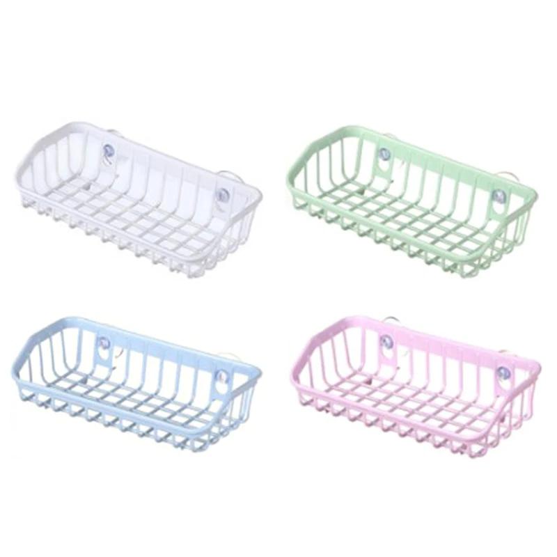 Wall Hanging Sink Drain Basket Kitchen Storage Rack with Suction Cup Bathroom Shelf Home Decoration Organizer Kitchen Gadgets