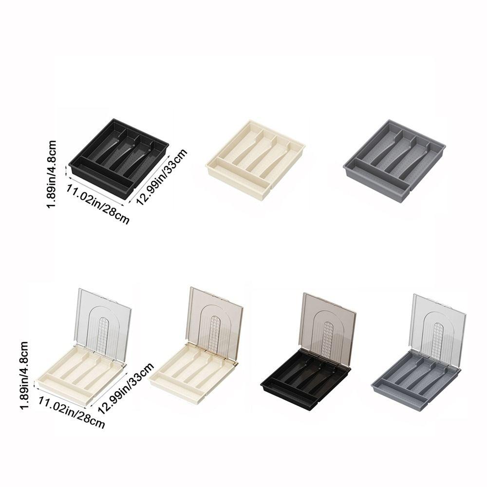 Large Capacity Silverware Drawer Organizer Plastic Cutlery Separation Trays Drawer