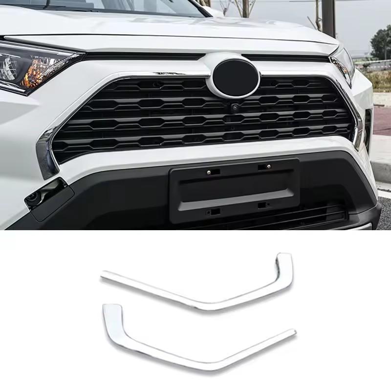 

For Toyota RAV4 XA50 -2025 ABS Chrome Front Grill Grille Decorative Cover Trim Strips Car Styling Accssories срібний
