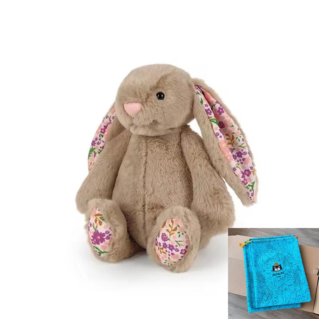 Fragrant Bonnie Rabbit Plush Toy with Floral Ears Kawaii Stuffed Doll Soft Sofa Cushion Kids Birthday Gift Room Decor