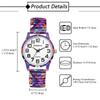 Stylish, Popular, Waterproof Watch with Analog Display, Colorful Numbers, Stainless Steel Strap, Adjustable Length, and Quartz Movement for Men and