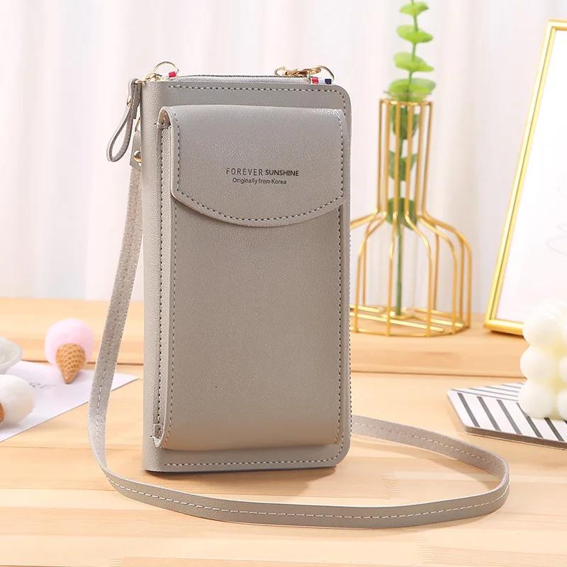 New Mobile Phone Bag Women's Fashion Versatile Korean Mini Messenger Bag Student Large Capacity Multi Card Wallet Card Bag Women
