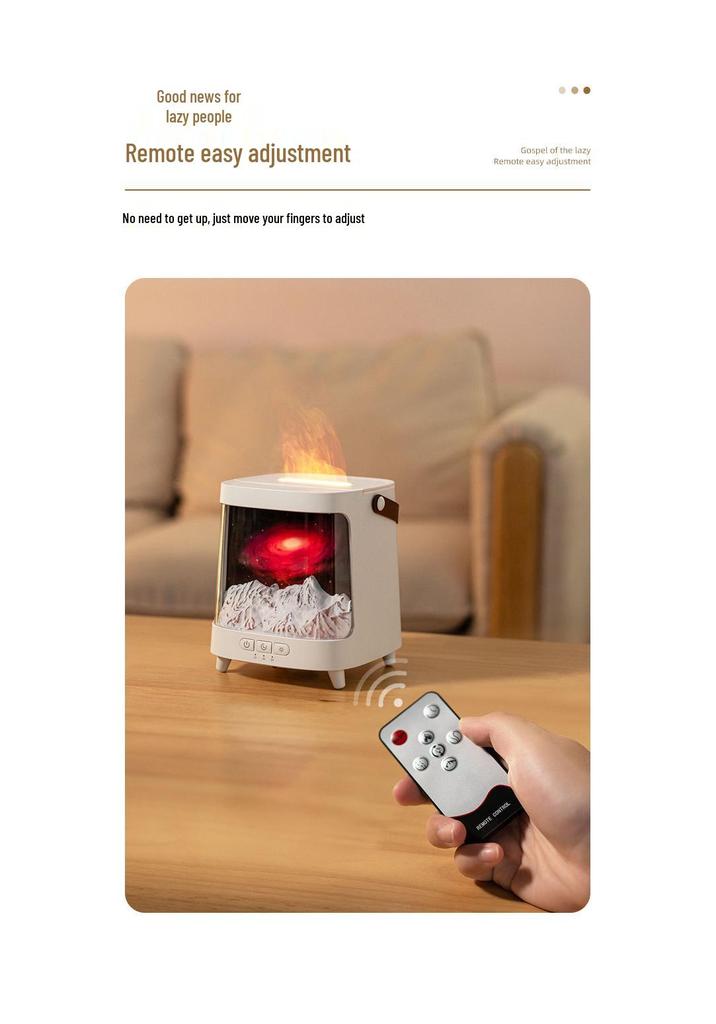 2025 Galactic Aroma Diffuser: USB-Powered Seven-Color Flame Humidifier for Home