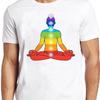Aztec Yoga T Shirt B2241 Buddha 7 Chakra Meditation Breath Top Vintage Washed Versatile Top For Everyday Wear Slightly Stylish