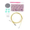 Circular Knitting Needles Set Ergonomic Crochet Hook Button Knitting Tool with Storage Bag for Home