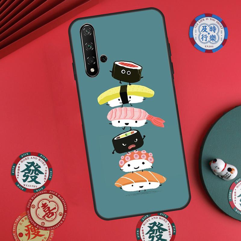 Sushi Food For Huawei Nova 11 Pro 9 10 SE Y70 Y60 Y90 Y61 Y91 Y73 Y72 12s 12i 11i 8i P30 P40 Lite Case