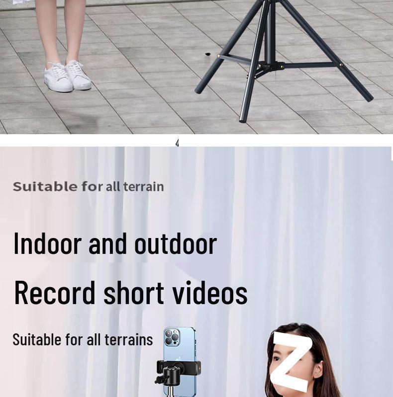 Dual Phone & DSLR Live Streaming Tripod with Multi-Camera Mount, Selfie Light, and Fill Lighting for Photography & Streaming