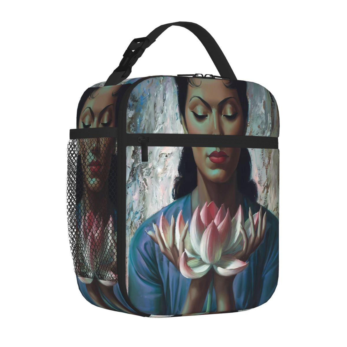 Bestselling Vladimir Tretchikoff Water Lily Oil Canvas Painting Trendy Kids Lunch Bag Countryside Trip Food Storage Bag One Size