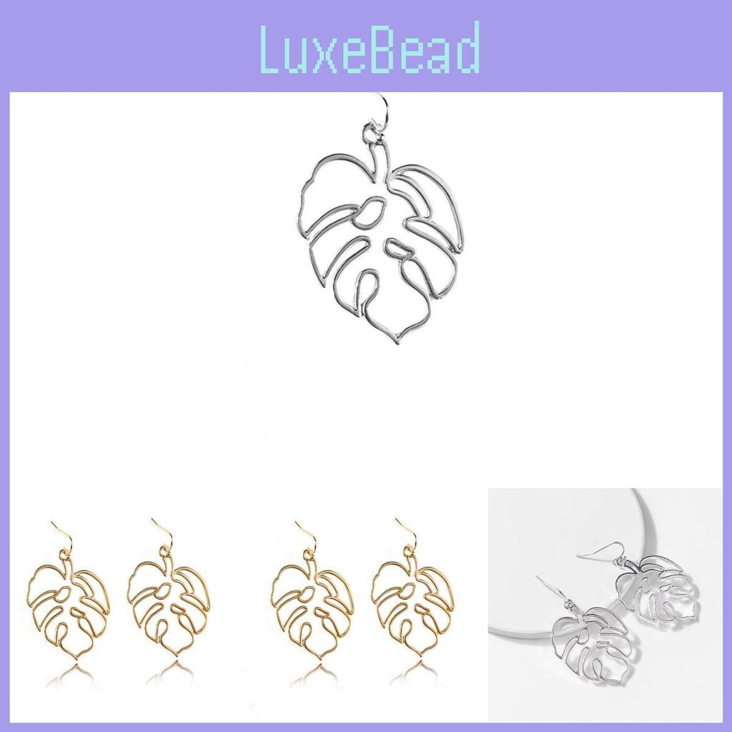 Stylish Gold Alloy Leaf-shaped Earrings For Women Asymmetric Geometric Design