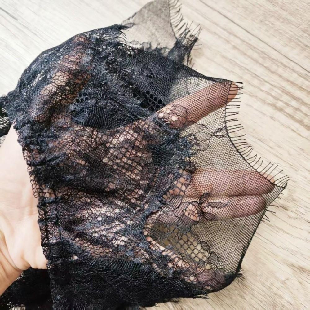 2M Floral Embroidery Lace Handmade Bearded Edge Wedding Embroidery Sewing Material Lace Trim Lace Ribbons Trim Home Decor