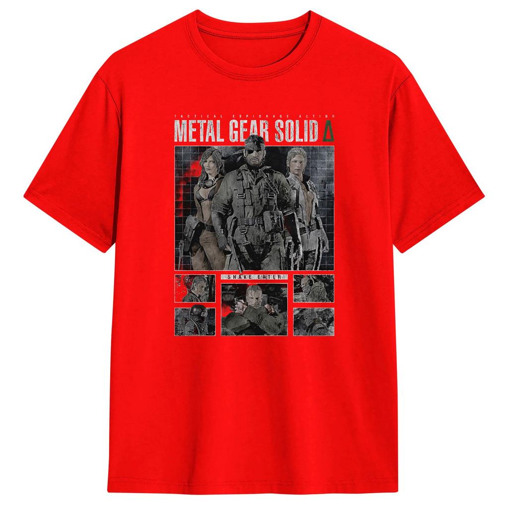 Metal Gear Solid Spel MGS Spel Unisex T-shirts Humor T-shirts Kortärmad Rundhalsad T-shirts Ren Bomull Större Storlekar Toppar