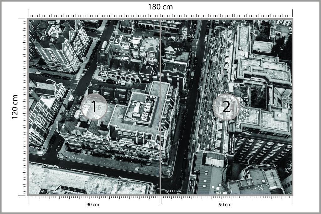Photomural London Black And White  Self-Adhesive Mural 180x120
