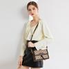 VEZFAA Sac à Bandoulière Mode Femme Style Coréen Sac pour Femme Sac Carré Imprimé Tendance Classique Coréenne Sac Messager Cuir Véritable