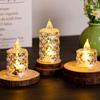 LED Crystal Rhombus Tea Light: Transparent Decorative Candle Lamp for Bar, Birthday, or Atmosphere Lighting