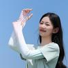 Flared Sunscreen Arm Sleeves Pulling Rope Cycling Arm Cover Sweet Ice Silk Arm Sleeves  Summer