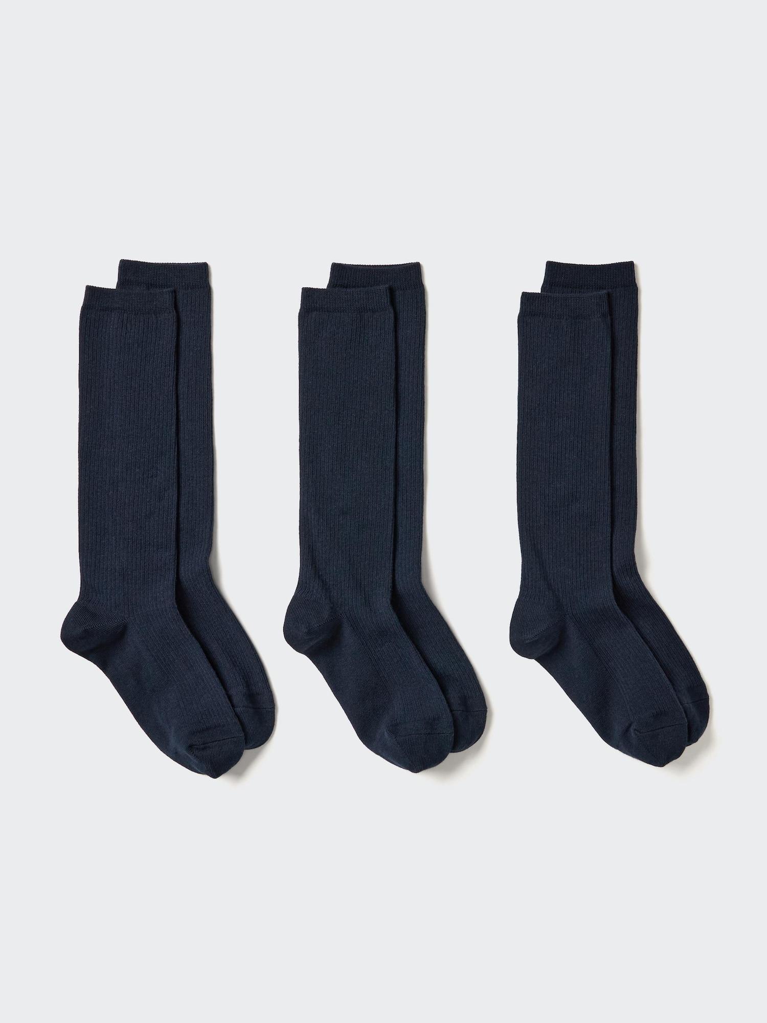 

Uniqlo Kids High Socks 3p 69 NAVY/KIDS 22cm